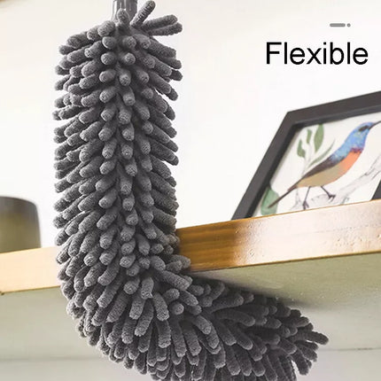 Flexible extendable feather duster cleaning set