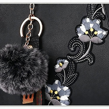 Floral handbag closeup