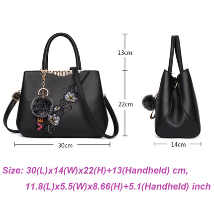 Floral handbag size information