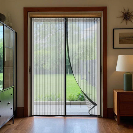 Magnetic fly screen door for kitchen entrance