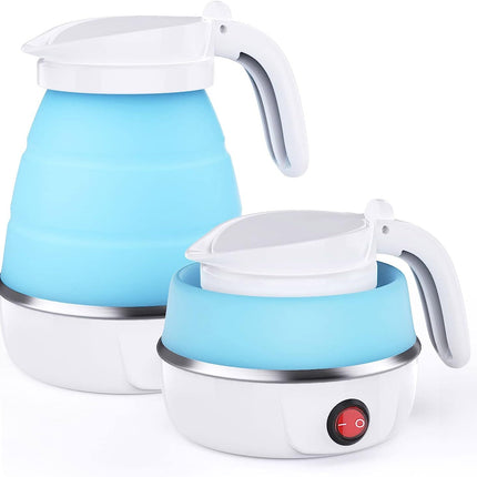 Foldable electric kettle blue for travel and camping