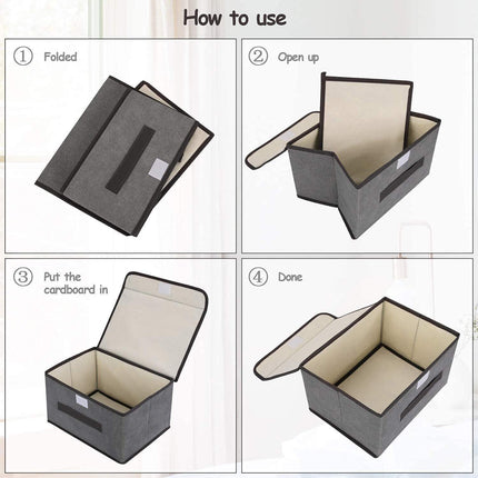 Foldable fabric storage baskets for home organisation UK