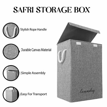 Foldable laundry basket for space-saving storage