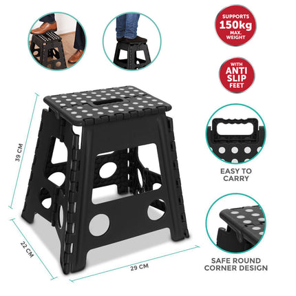 Multi-purpose folding step stool for home