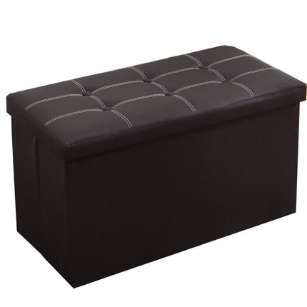 Folding storage ottoman bench seat 76cm