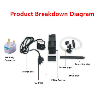 Aquarium fish tank filter pump for freshwater