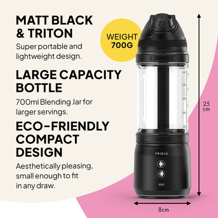 Compact Fridja f500 blender for travel use