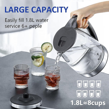 Borosilicate glass water boiler electric kettle