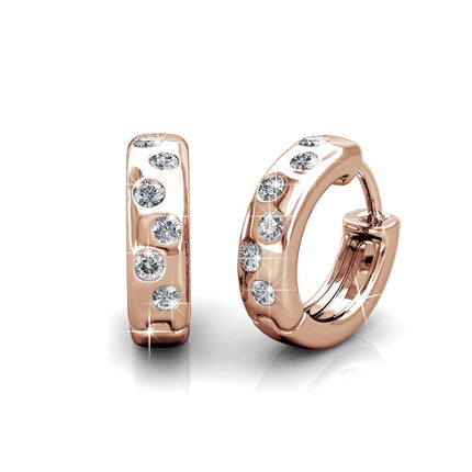 Gold hoop earrings for women in rose gold