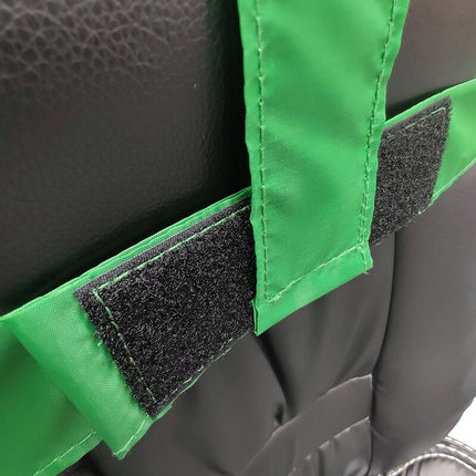 Green screen background with carrying bag