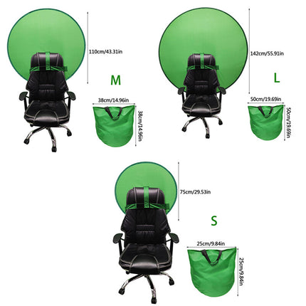 Green screen chair backdrop for Twitch streaming