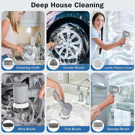 electric scrubbing brush for grout