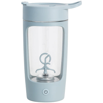 Protein shake made with portable blender