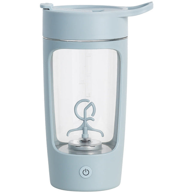 Protein shake made with portable blender