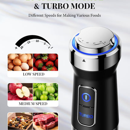 Hand blender with 600ml food chopper