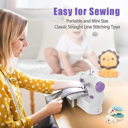 Handheld electric sewing machine for quick repairs