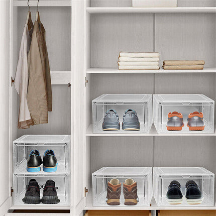 Hard plastic shoe organiser with durable construction