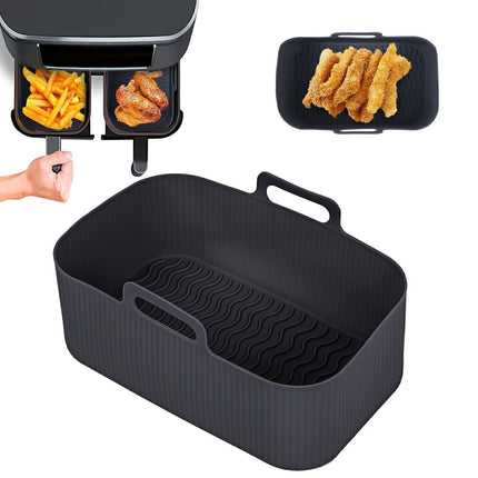 Healthy air fryer cooking with grill rack