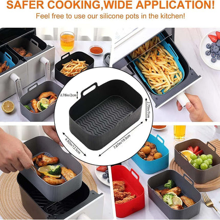 Healthy air fryer cooking with grill rack