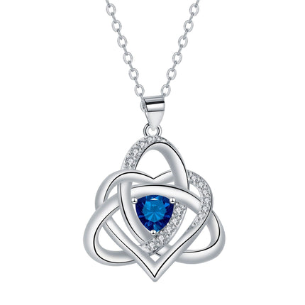Blue heart pendant necklace