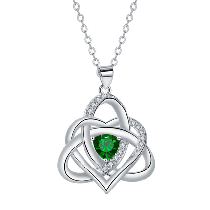 Green heart necklace fashion jewellery