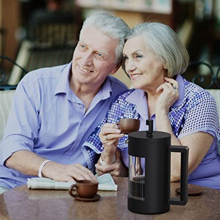 Heat resistant glass French press coffee maker