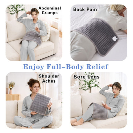Heating pad for shoulders and belly muscle relief scene