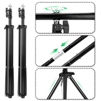 Single-action height adjustment lock for backdrop stand