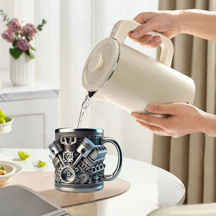 Double wall insulated engine beer mug