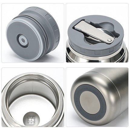 Vacuum insulated food jar with wide opening