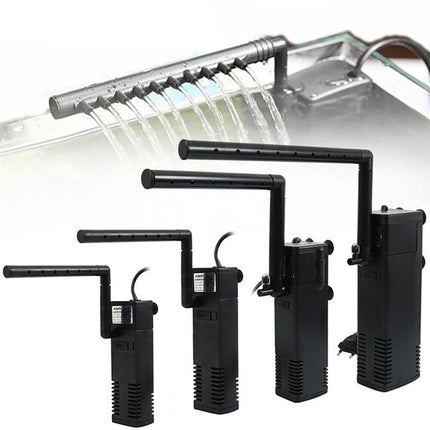 Aquarium fish tank filter pump installed
