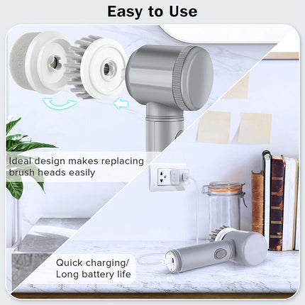 waterproof IPX6 electric scrubbing brush