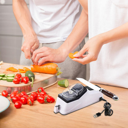 Electric kitchen knife sharpening tool