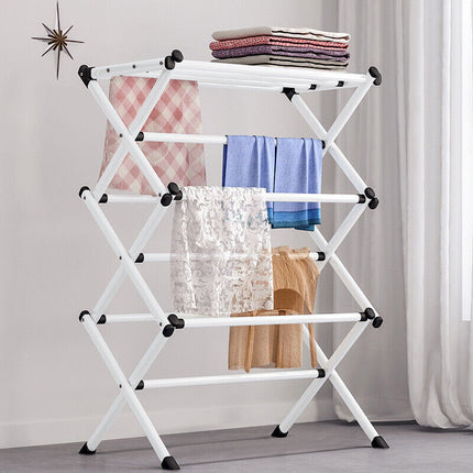 Laundry horse drying rack indoor