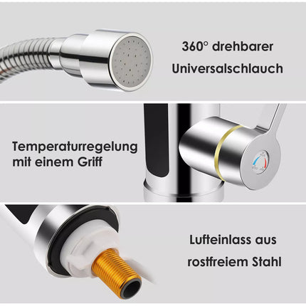 electric hot water heater tap with led display