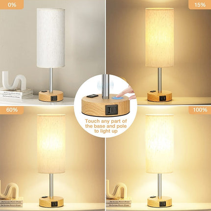 LED desk lamp on medium brightness for reading