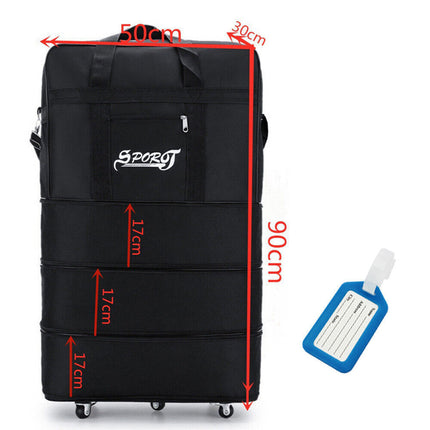 Lightweight luggage trolley suitcase with handles size