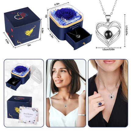 Luxury preserved rose gift box