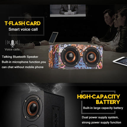 M5 wooden speaker dual 6W stereo sound