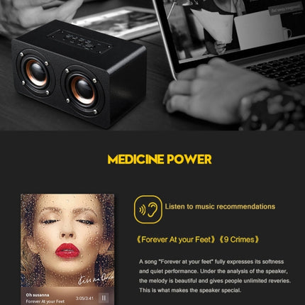 M5 wooden Bluetooth speaker natural wood finish