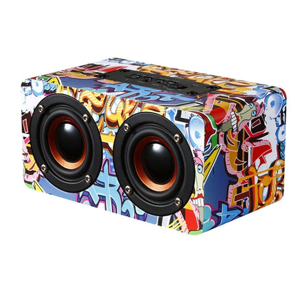 M5 multifunctional wooden Bluetooth speaker on desk
