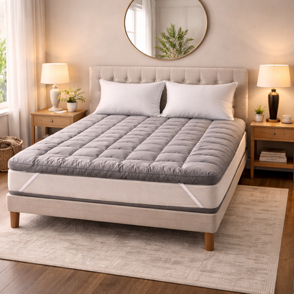 Thick Hotel Quality Mattress Topper – Soft Microfibre Bed Topper UK