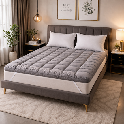 Thick Hotel Quality Mattress Topper – Soft Microfibre Bed Topper UK