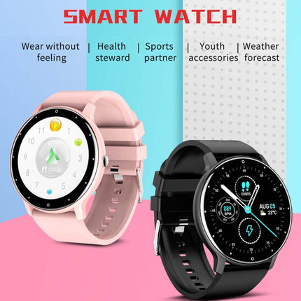 Mesh pink strap Bluetooth smart watch