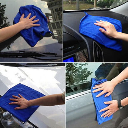 Microfiber towels for car detailing and polishing