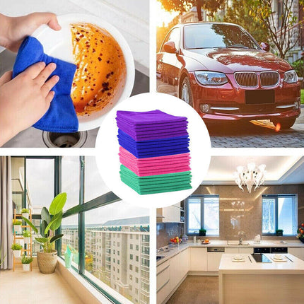 Microfiber cloths for streak free glass cleaning