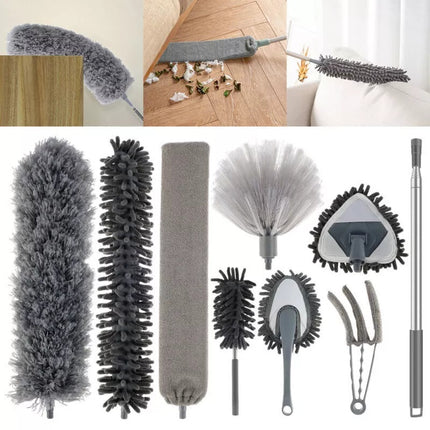 Microfiber feather duster with static dust attraction