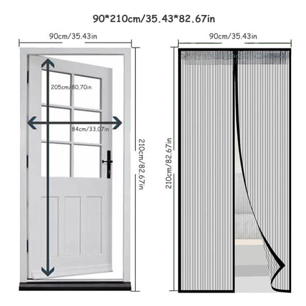 Magnetic mosquito fly screen door