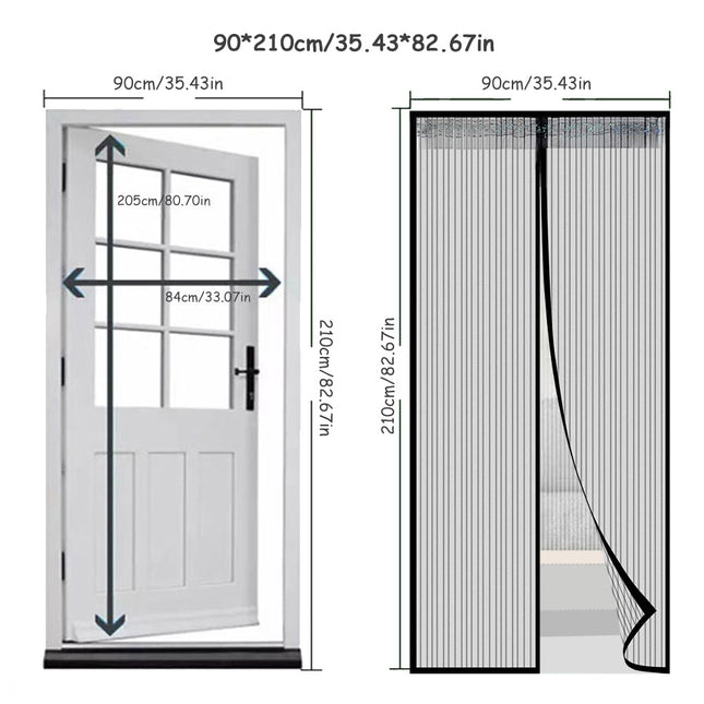 Magnetic mosquito fly screen door