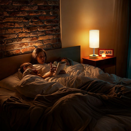 Nightstand lamp with USB-C charging port